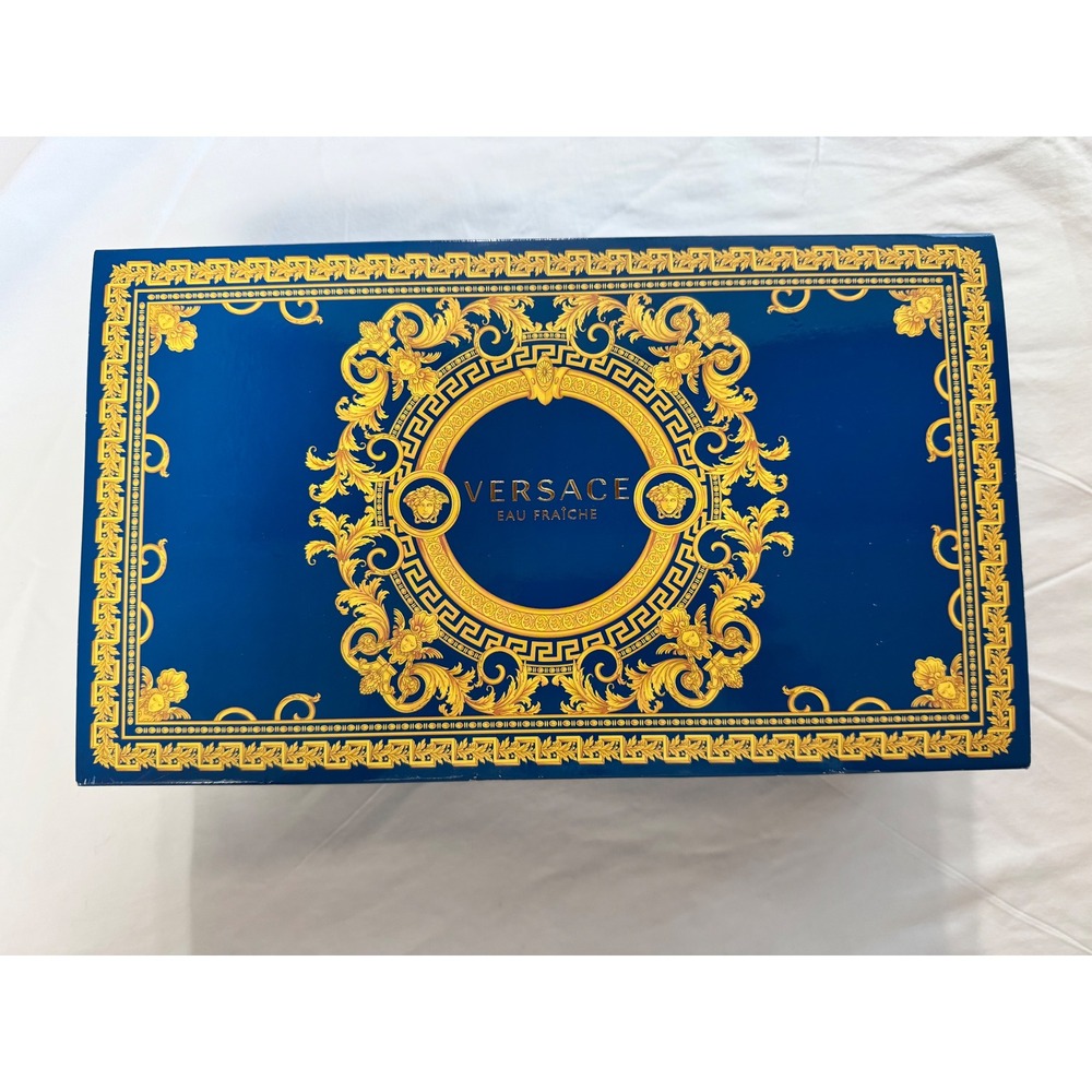 Versace Man Eau Fraiche 3 Piece Gift Set 3.4oz EDT Spray 10ml Travel Spray Bag